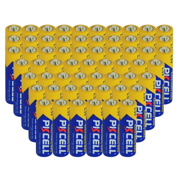 PKCELL AA Carbon Zinc Battery UM3 MN1500 E91 Extra Heavy Duty Batteria R6P AA Batterie 60Pcs/Box